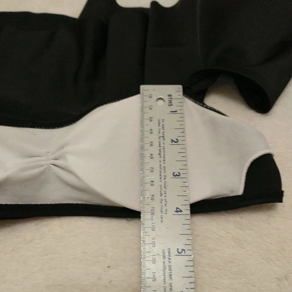 SHEIN Elegant Black Ruffle Bikini